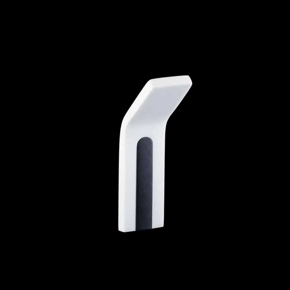 Corian Wall Coat Rack med hvid eller sort indsats, 3 stykker - Appiccio Viadurini