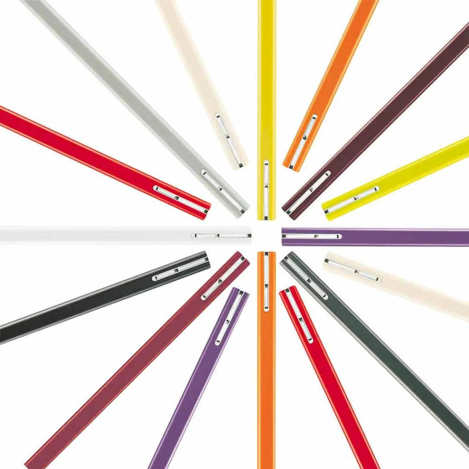 Vægbeklædningsbøjle i lakeret Mdf med dobbeltkrog fremstillet i Italien - Kviksølv Viadurini