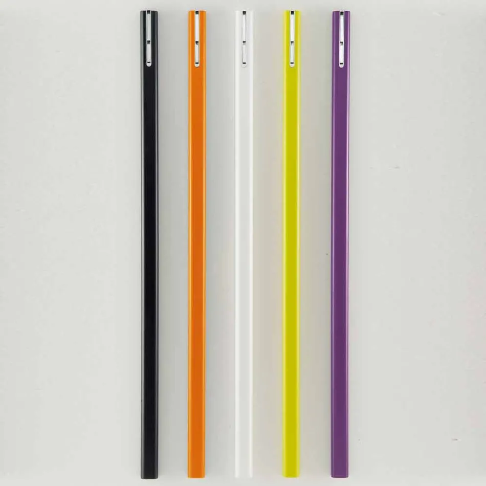 Vægbeklædningsbøjle i lakeret Mdf med dobbeltkrog fremstillet i Italien - Kviksølv Viadurini