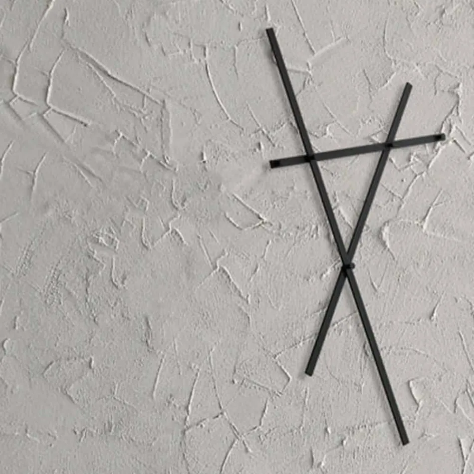 Vægbeklædningsstativ i malet metal med 5 pinde fremstillet i Italien - Olmium Viadurini