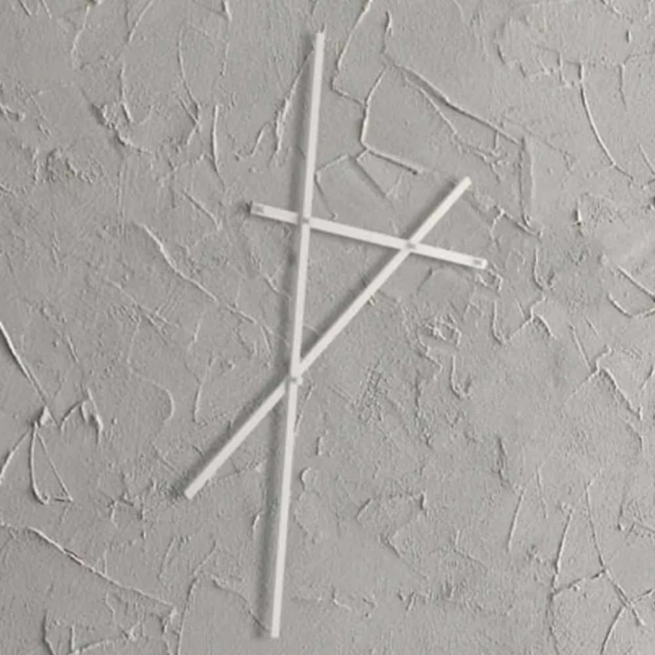 Vægbeklædningsstativ i malet metal med 5 pinde fremstillet i Italien - Olmium Viadurini