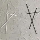 Vægbeklædningsstativ i malet metal med 5 pinde fremstillet i Italien - Olmium Viadurini