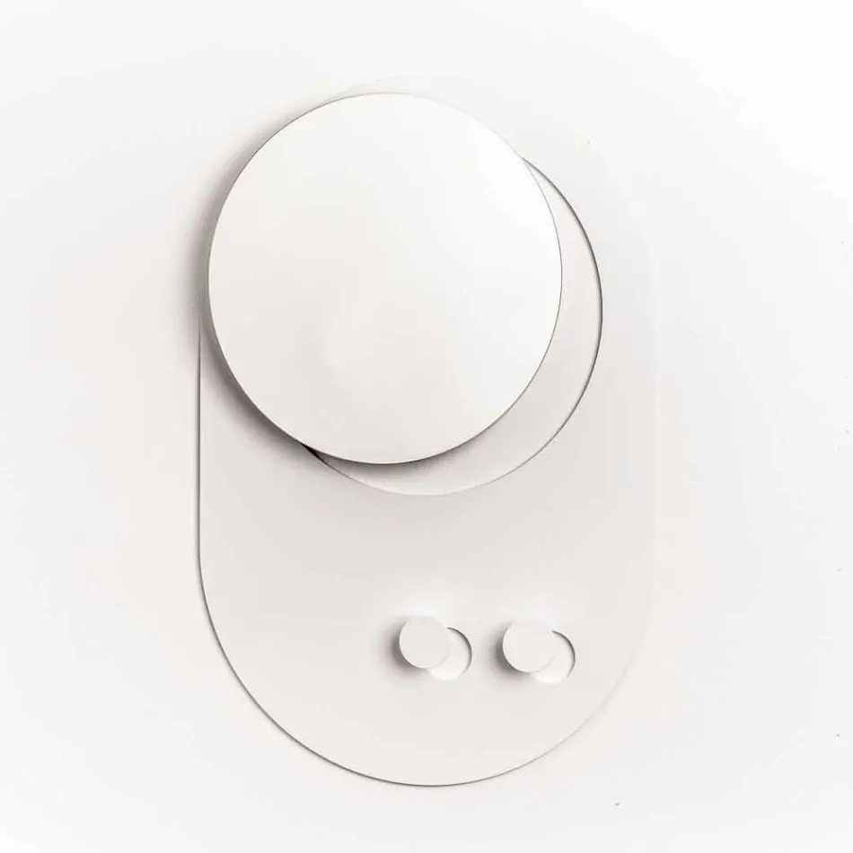 Moderne vægbeklædningsstativ i stål med spejl fremstillet i Italien - Pilippo Viadurini