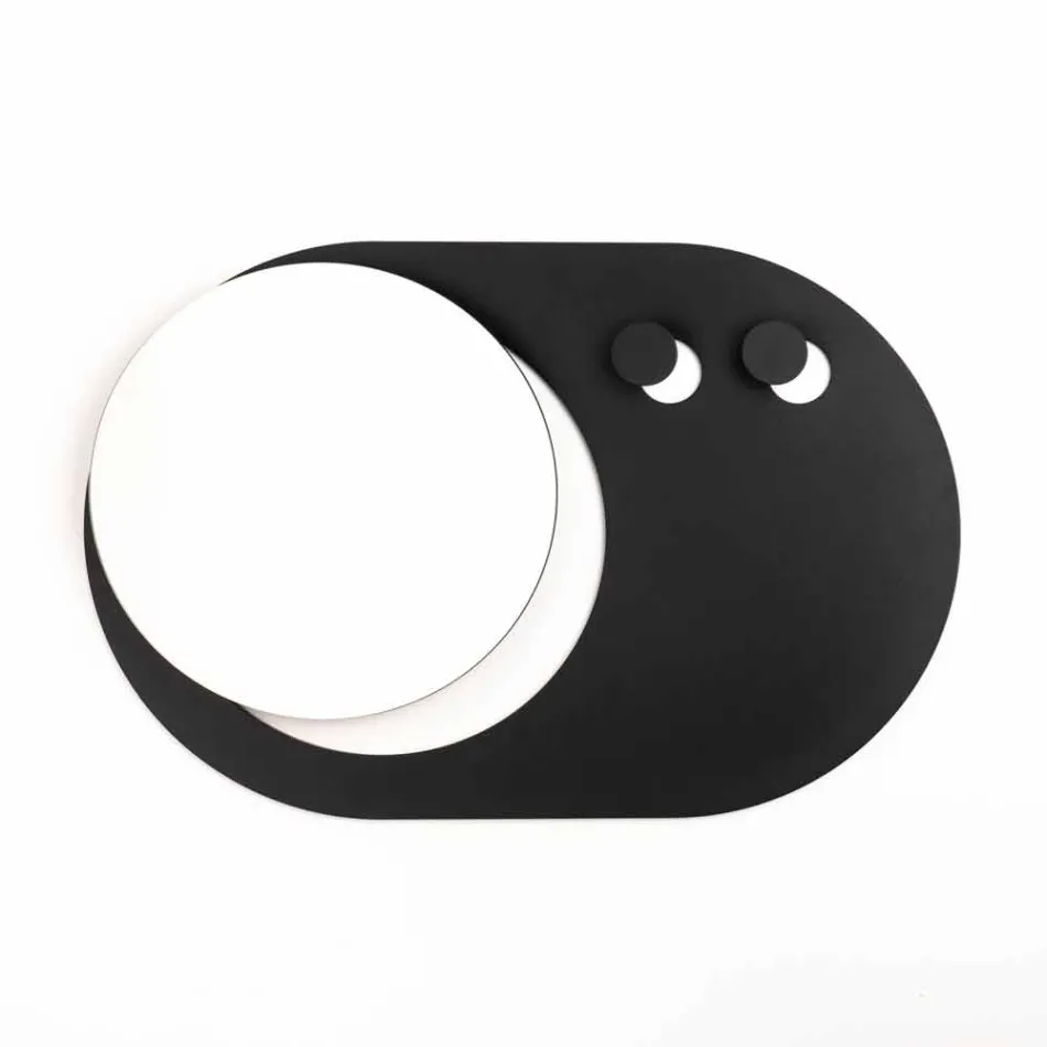 Moderne vægbeklædningsstativ i stål med spejl fremstillet i Italien - Pilippo Viadurini