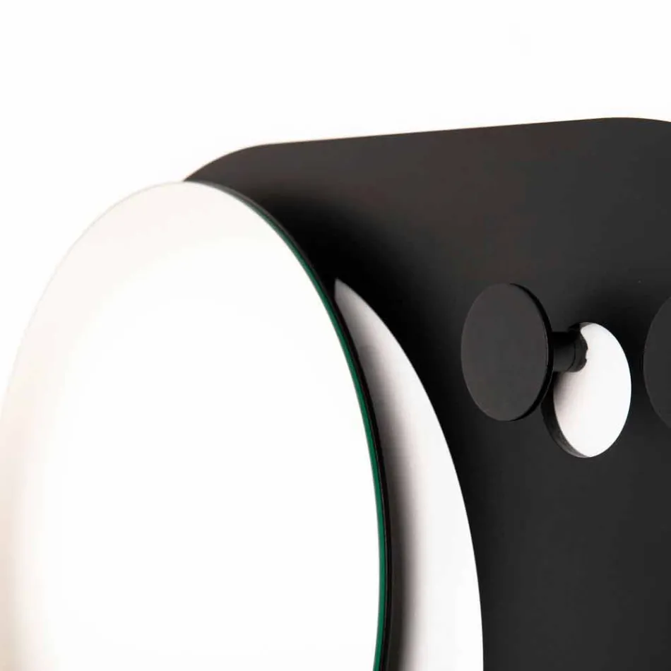 Moderne vægbeklædningsstativ i stål med spejl fremstillet i Italien - Pilippo Viadurini