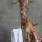 Pelsstativ med struktur og pinde i massiv teak - gran Viadurini