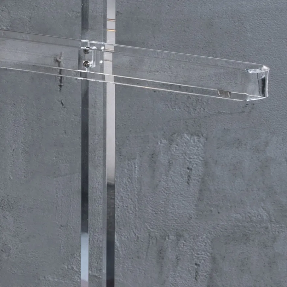 Essential gennemsigtig akryl krystal gulv knagerække - Ginergo Viadurini