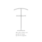 Essential gennemsigtig akryl krystal gulv knagerække - Ginergo Viadurini