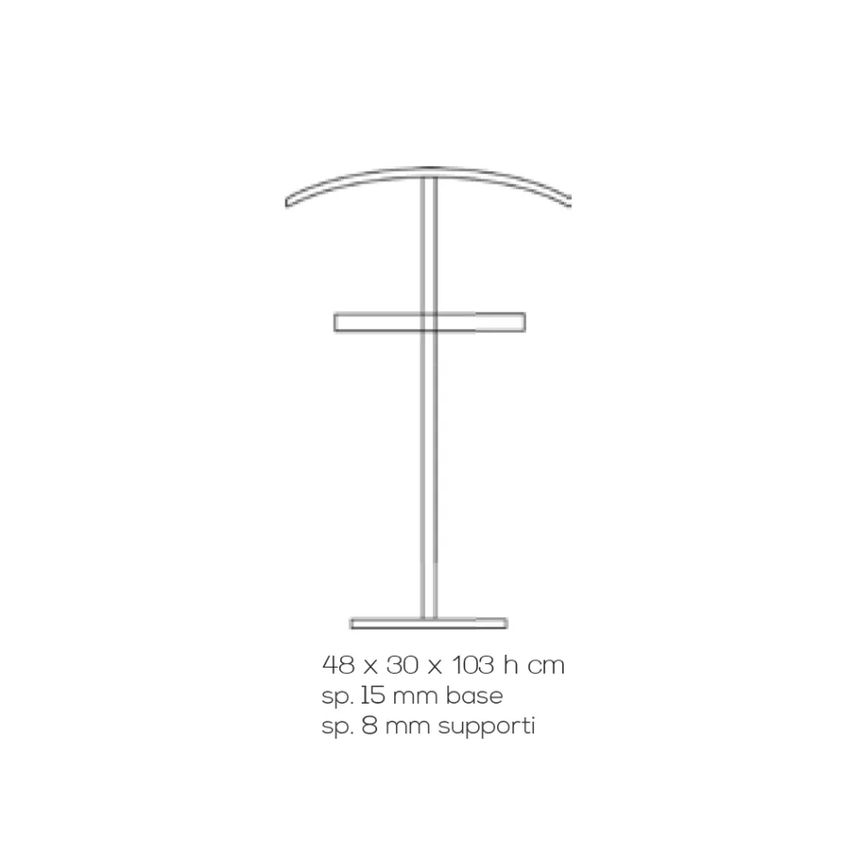 Essential gennemsigtig akryl krystal gulv knagerække - Ginergo Viadurini