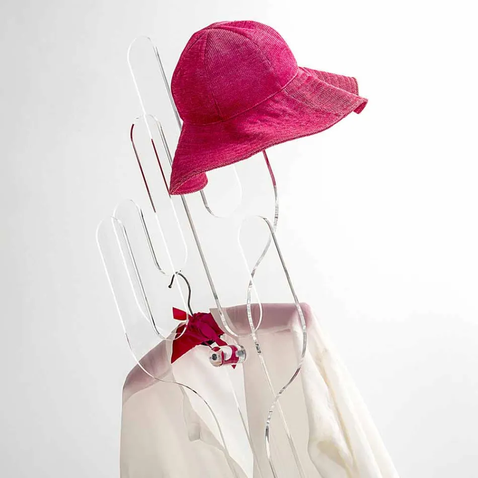 Stumtjener Cactus gennemsigtig moderne design, fremstillet i Italien Viadurini