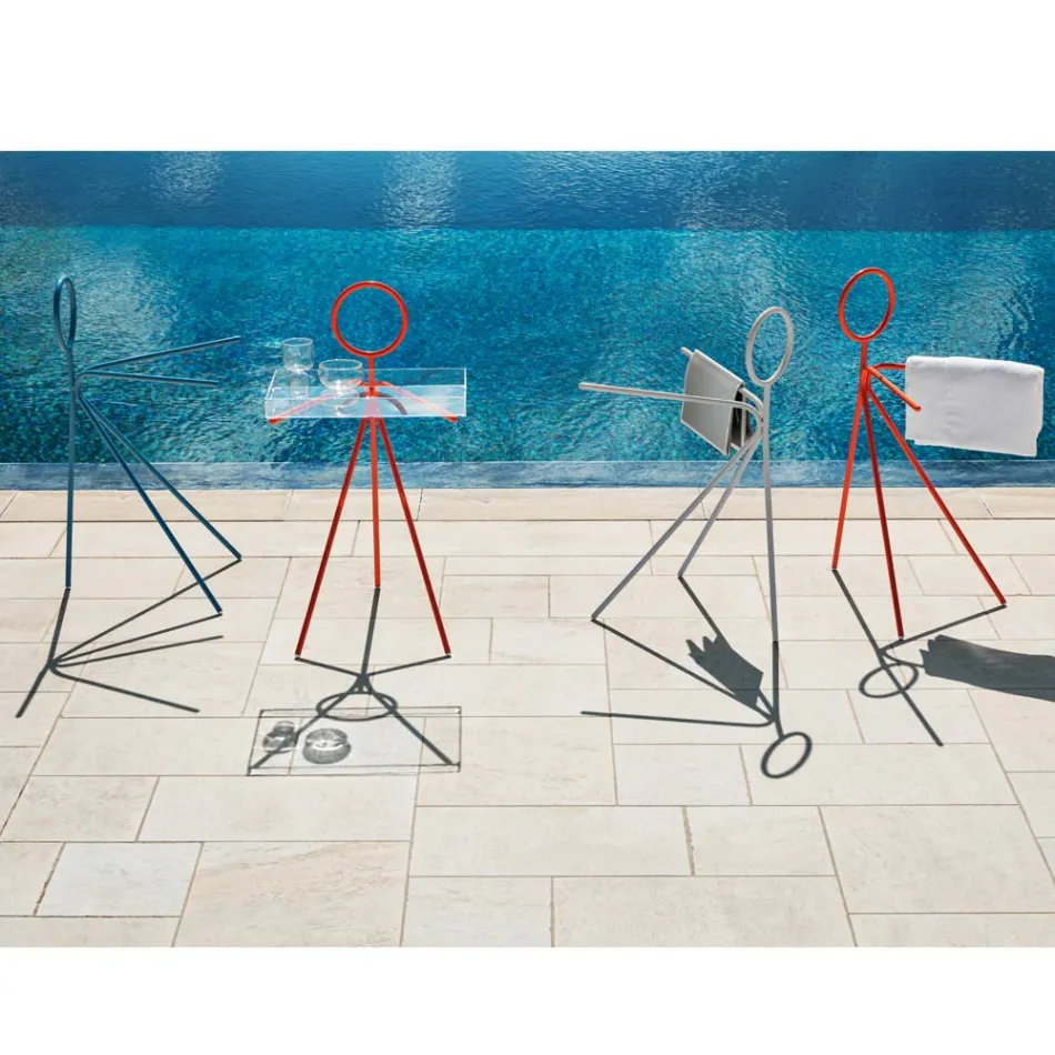 3 stykker stålkappestand lavet i Italien - Steward by Myyour Viadurini