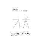 3 stykker stålkappestand lavet i Italien - Steward by Myyour Viadurini