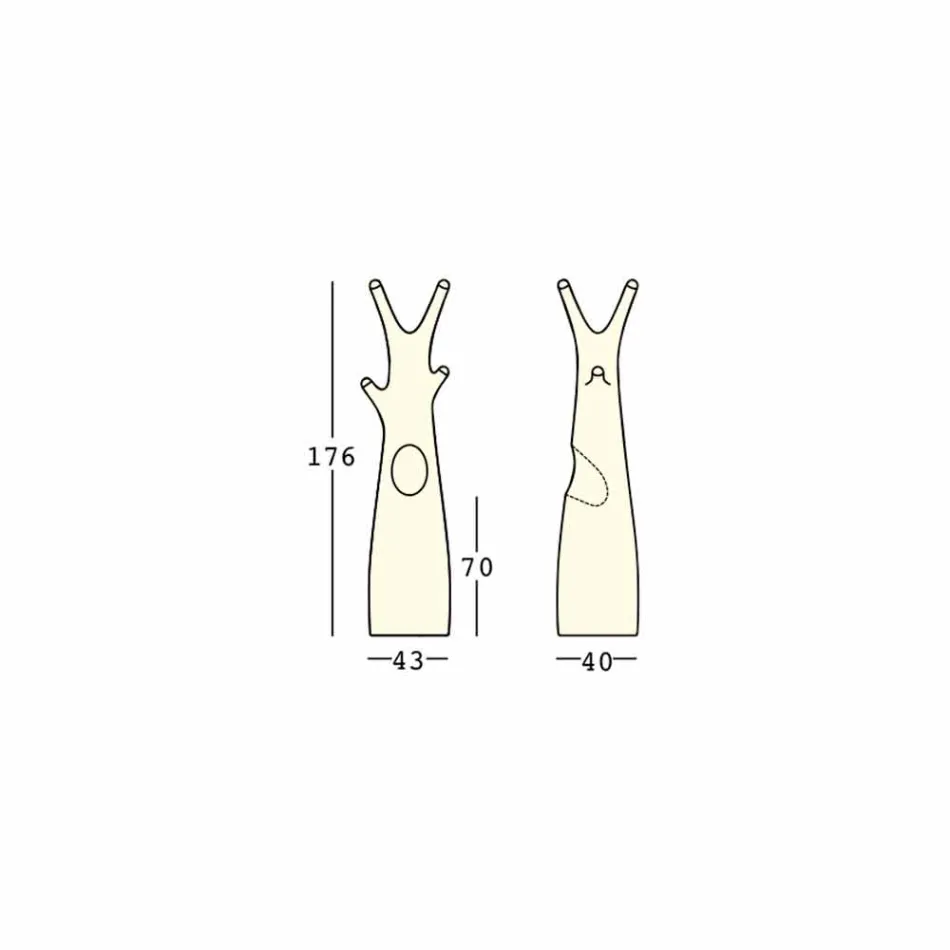 Lysende kappestativ i polyethylen med LED-lys Fremstillet i Italien - Oldia Viadurini