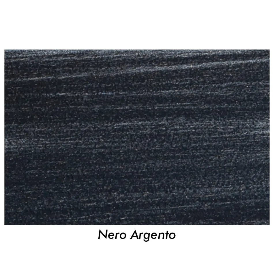 Rørformet bøjle i jern, sort sølv finish lavet i Italien - Puntina Viadurini