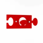 Vægbøjler i farvet plexiglas enkelt design 4 stykker - Fratack Viadurini