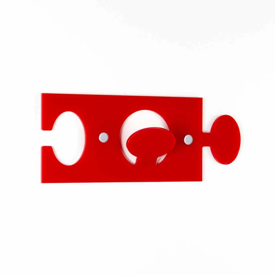 Vægbøjler i farvet plexiglas enkelt design 4 stykker - Fratack Viadurini