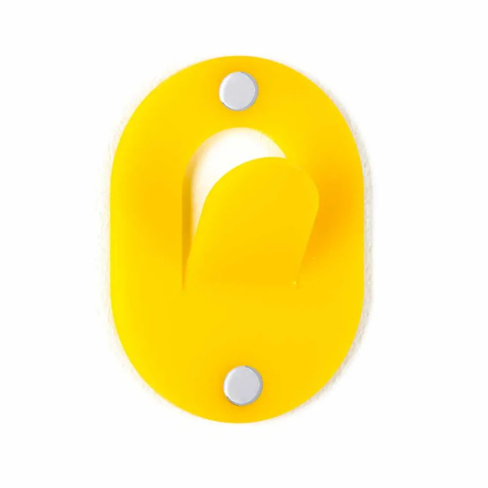 Vægbøjle i farvet plexiglas 5 stykker klipdesign - Freddie Viadurini