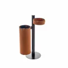 Moderne design læderbøjler i fremstillet i Italien læder - Adelfo Viadurini