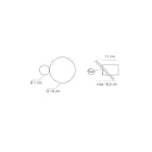 345° roterende metalvæglampe fremstillet i Italien - Lumi Viadurini