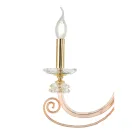 3 lys væglampe i blæst glas og klassisk luksus optisk krystal - Cassea Viadurini