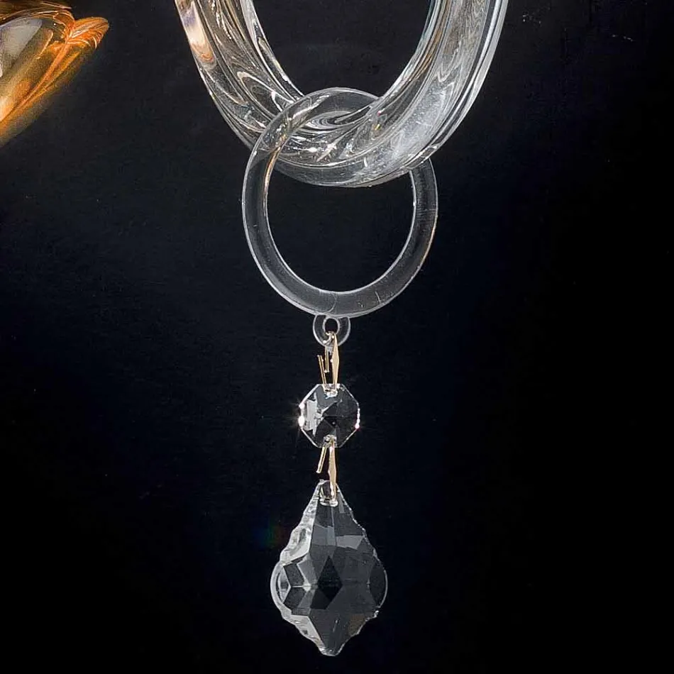 Wall 2 designklassiker lys i krystal og glas Fin Viadurini