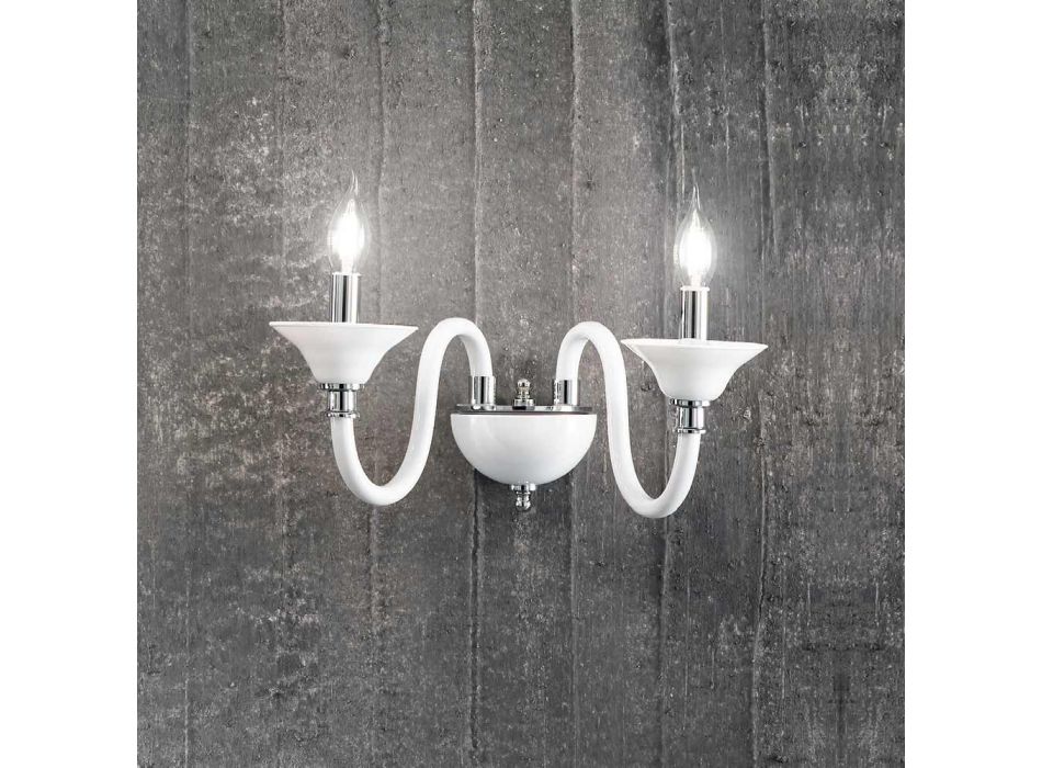 2 lys væglampe i italiensk håndværksglas klassisk stil - Mindful
