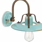 Applique land spotlight i metal og keramik Gladys Ferroluce Viadurini