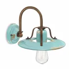 Applique land spotlight i metal og keramik Gladys Ferroluce Viadurini