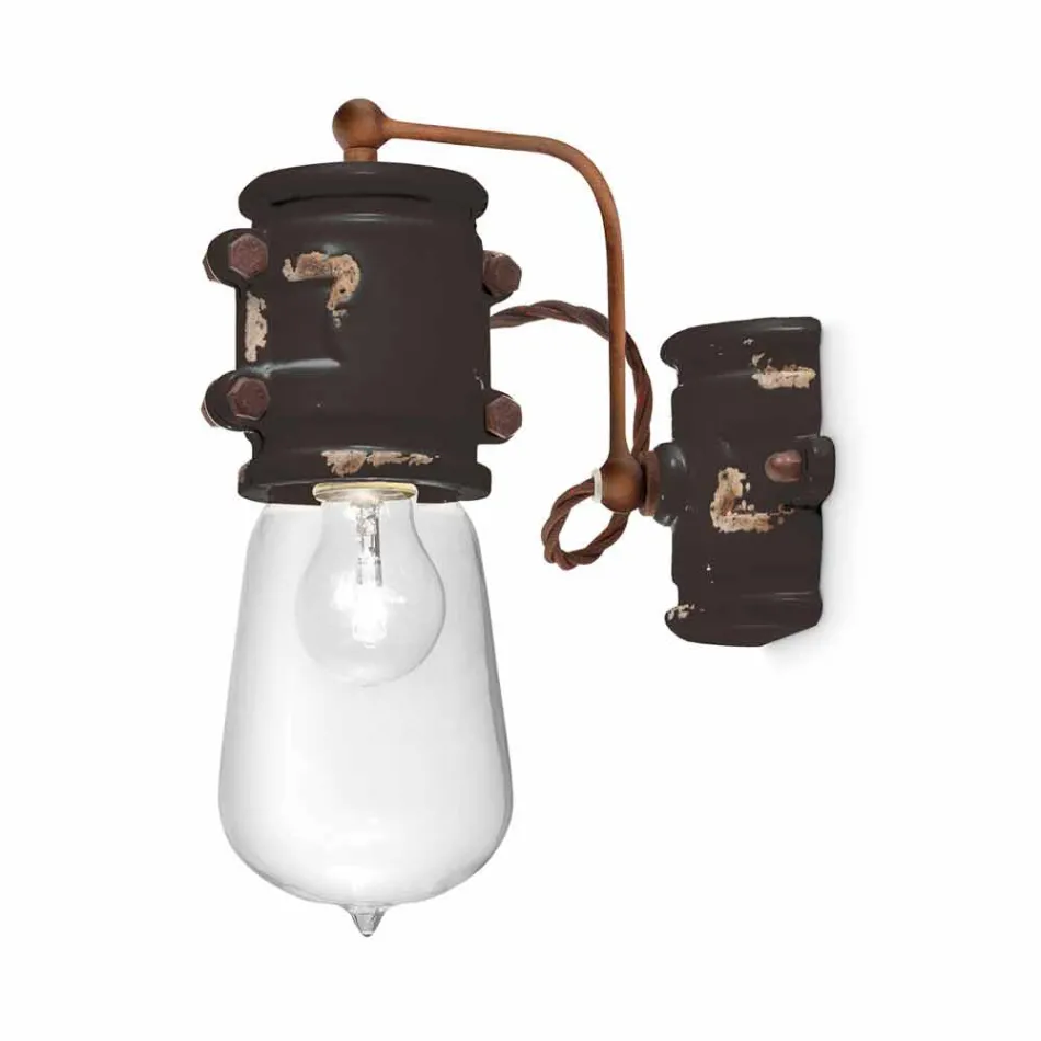 Applique urban stil spotlight i kunsthåndværk keramik Beth Ferroluce Viadurini