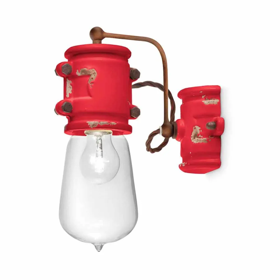 Applique urban stil spotlight i kunsthåndværk keramik Beth Ferroluce Viadurini