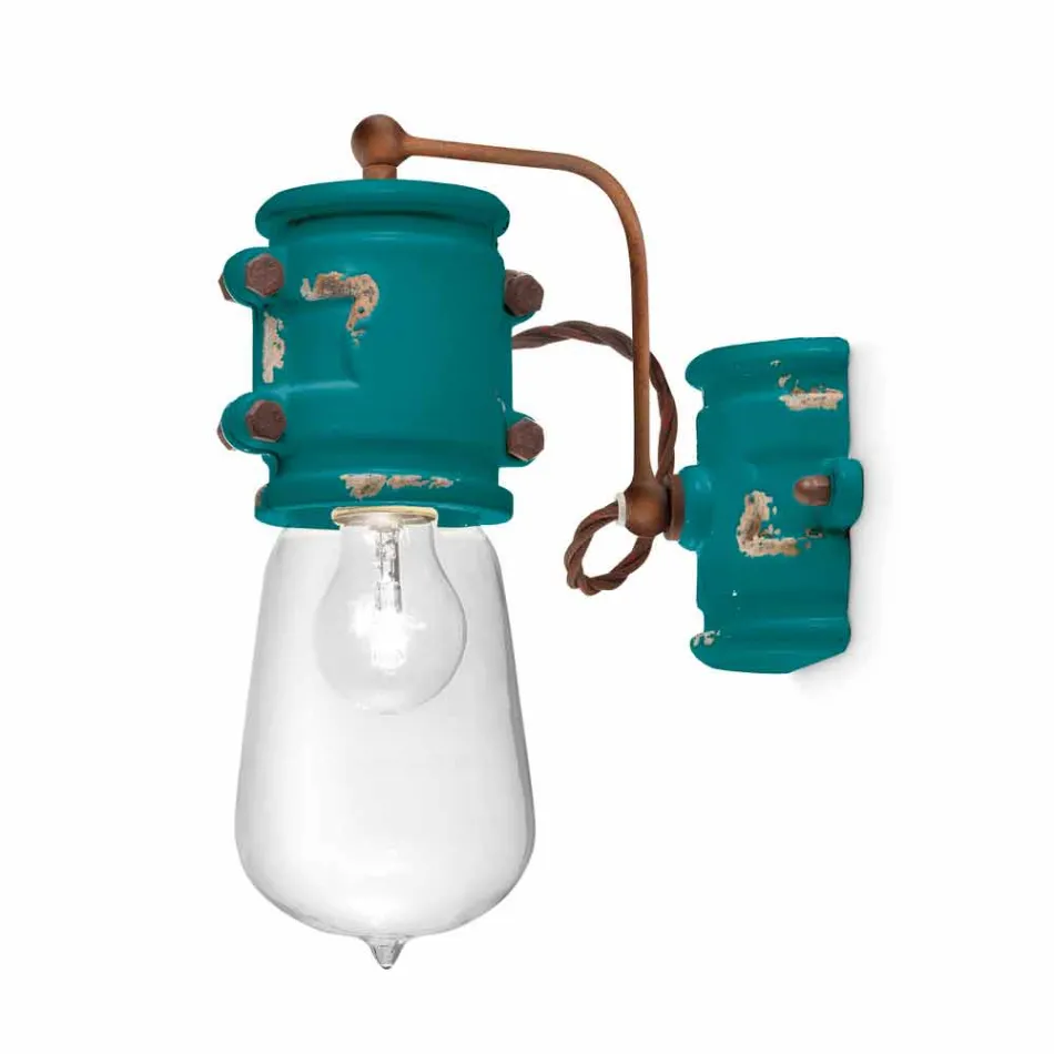 Applique urban stil spotlight i kunsthåndværk keramik Beth Ferroluce Viadurini