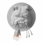 Væglampe med 3 lys i grå eller hvid keramisk moderne design - Dogbull Viadurini