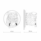 Væglampe med 3 lys i grå eller hvid keramisk moderne design - Dogbull Viadurini