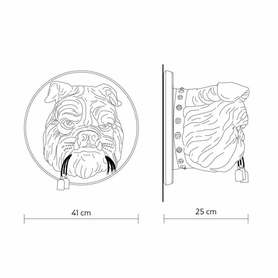 Væglampe med 3 lys i grå eller hvid keramisk moderne design - Dogbull Viadurini