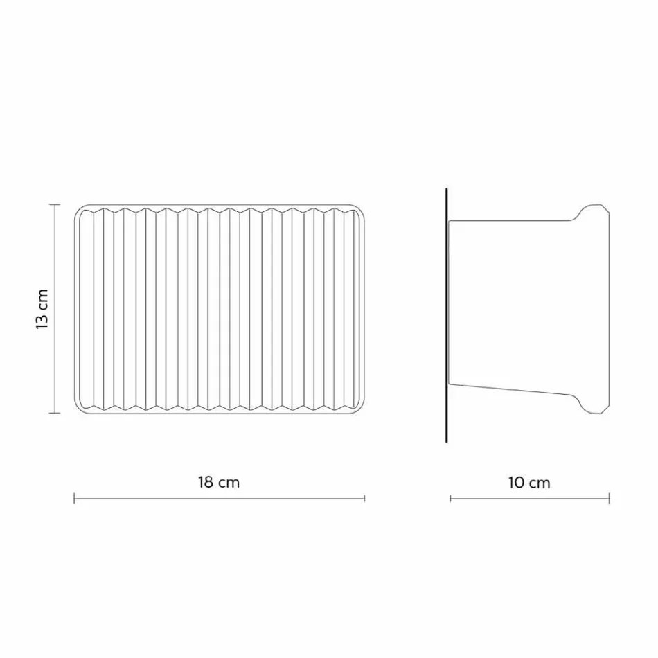 Væglampe med 3 LED-lys i mat hvid keramik med Umarell - Ometto Viadurini
