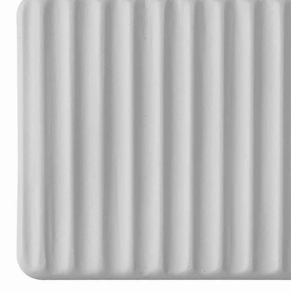 Væglampe med 3 LED-lys i mat hvid keramik med Umarell - Ometto Viadurini