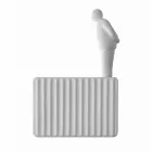 Væglampe med 3 LED-lys i mat hvid keramik med Umarell - Ometto Viadurini