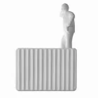 Væglampe med 3 LED-lys i mat hvid keramik med Umarell - Ometto Viadurini