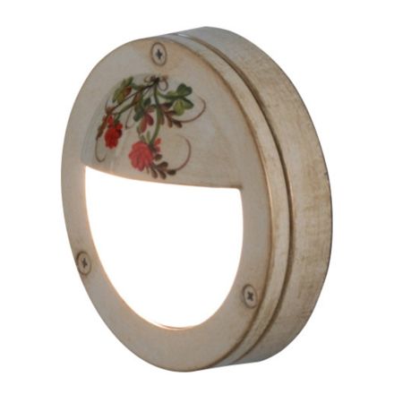 Håndmalet rund væglampe i aluminium - Brindisi Viadurini