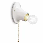 Wall sconces hvid keramik Ferroluce Trieste Viadurini