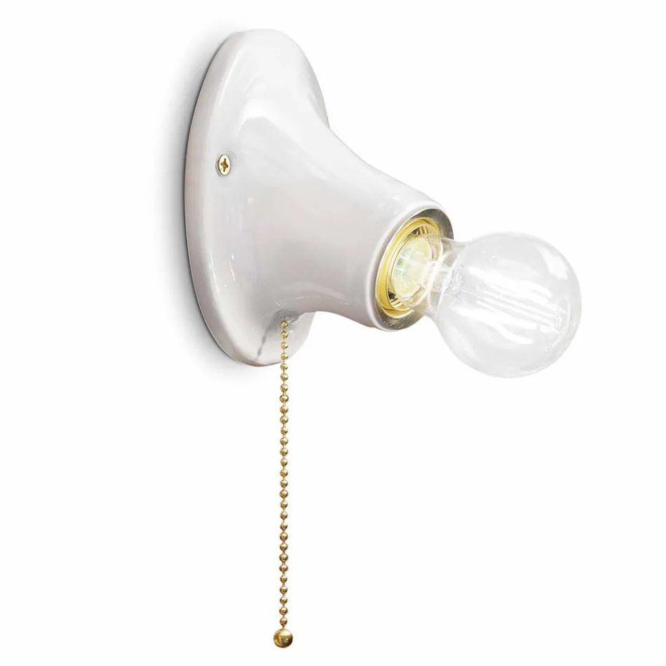 Wall sconces hvid keramik Ferroluce Trieste Viadurini