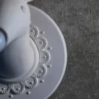 Vægapplikation i mathvid keramisk moderne design i Cervo - Memento Viadurini