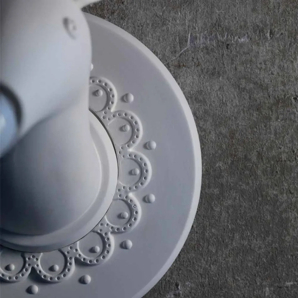 Vægapplikation i mathvid keramisk moderne design i Cervo - Memento Viadurini