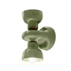 Keramisk væglampe med 2 lys lavet i Italien - Berimbau Viadurini