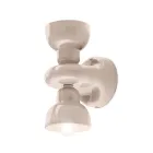 Keramisk væglampe med 2 lys lavet i Italien - Berimbau Viadurini