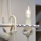 Væglampe i håndmalet keramik og lakeret messing - Sanremo Viadurini