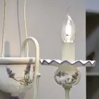 Væglampe i håndmalet keramik og lakeret messing - Sanremo Viadurini