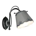 Væglampe i jern og keramik håndmalet broderieffekt - Ravenna Viadurini