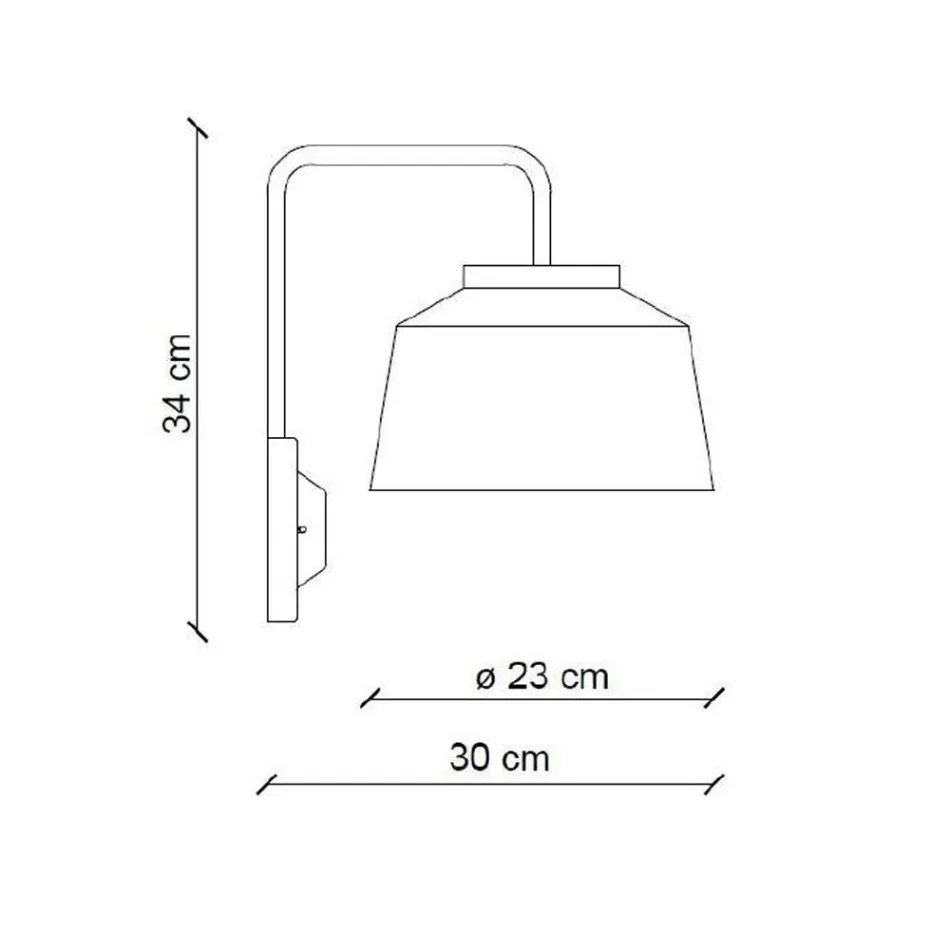 Væglampe i metal og håndlavet keramik med dobbelt åbning - 50S Viadurini