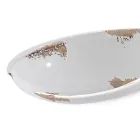 Halvmåne væglampe med 2 lys i hånddekoreret keramik - Trieste Viadurini